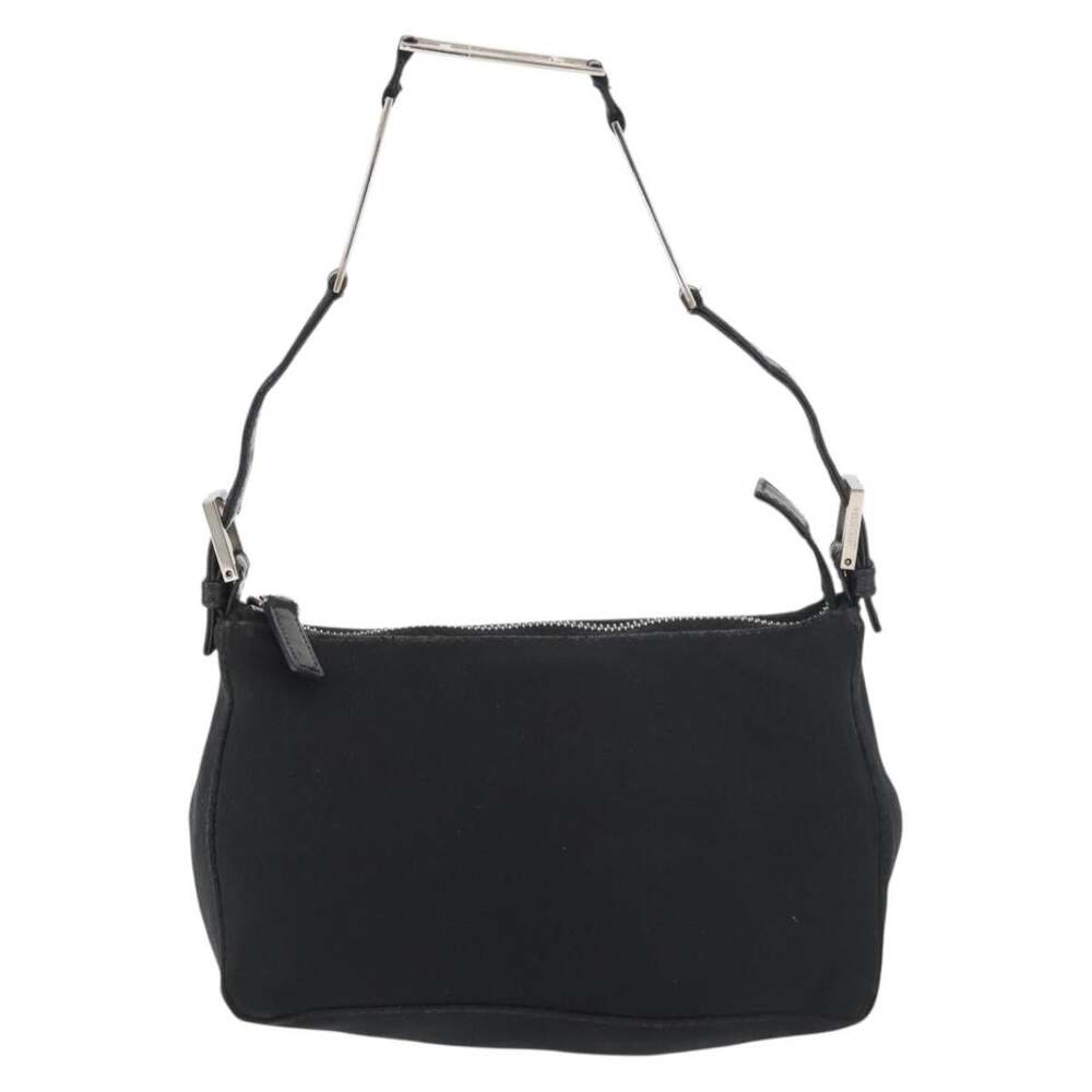 Fendi Hand Pouch Black Nylon Handbag